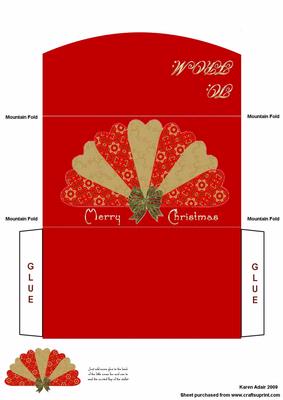 Christmas Fan Money and Gift Voucher Wallet