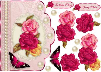 Enchanted Roses Scallop Card with Step by Step