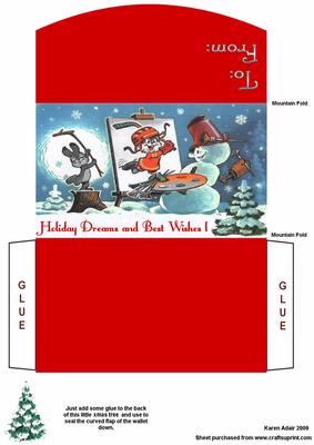 Snowman Money and Gift Voucher Wallet