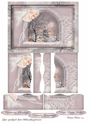 Christmas Eve, Through the Window - Wavy Edge Side Stacker