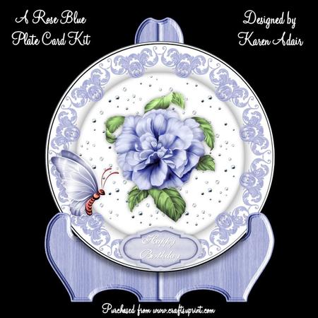 A Rose Blue Plate Card Kit
