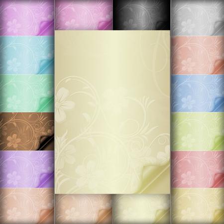 Embossed Floral A5 Backgrounds with Page Curl