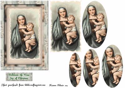 Madonna and Child Pyramid Card Front