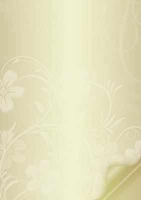 Floral Embossed with Page Curl - Cream