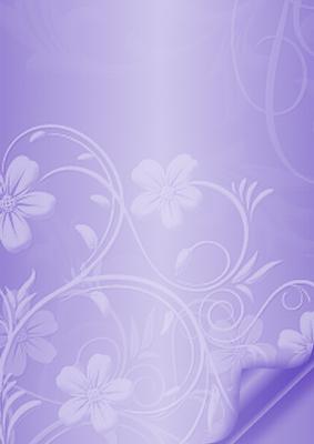 Floral Embossed with Page Curl - Lilac