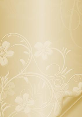 Floral Embossed with Page Curl - Dark Gold