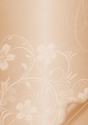Floral Embossed with Page Curl - Beige