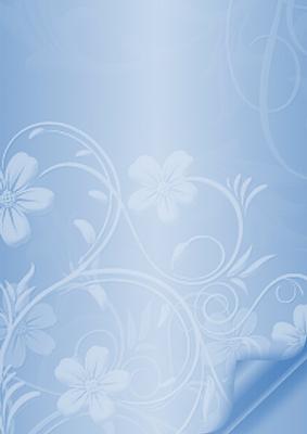 Floral Embossed with Page Curl - Turquoise