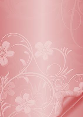 Floral Embossed with Page Curl - Red