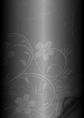 Floral Embossed with Page Curl - Black