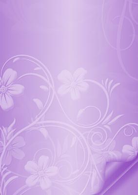 Floral Embossed with Page Curl - Purple
