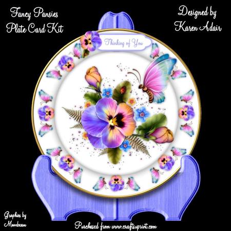 Fancy Pansies Plate Card Kit