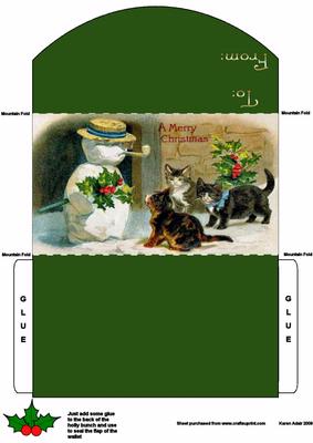 Mr Snowman and Friends Money and Gift Voucher Wallet