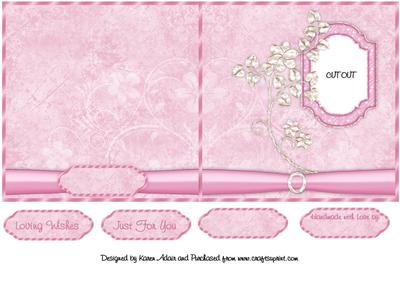 Pearly Pink Cut & Fold Photo Card