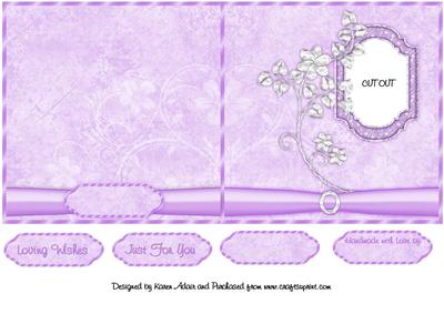 Lovely Lilac Cut & Fold Photo Card