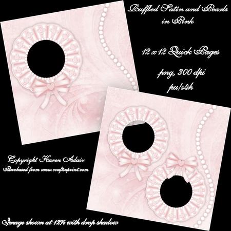 Ruffled Satin and Pearls in Pink Quick Pages