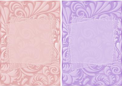 Palm Leaves A5 Card Bases in Rose and Lilac