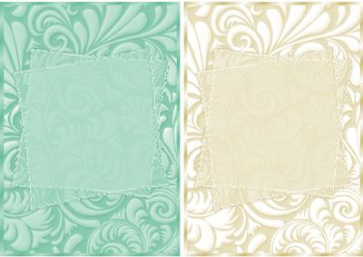 Palm Leaves A5 Card Bases in Green and Beige