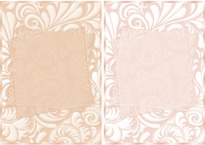 Palm Leaves A5 Card Bases in Peach and Salmon