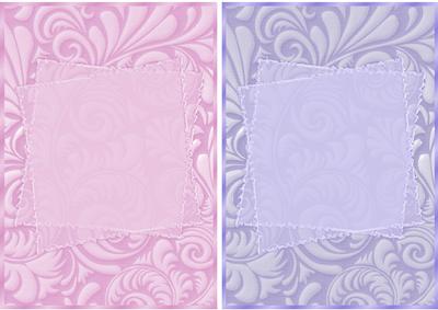 Palm Leaves A5 Card Bases in Pink and Blue