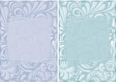 Palm Leaves A5 Card Bases in Turquoise and Aqua