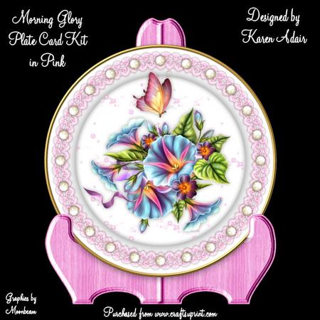 Morning Glory Plate Card Kit in Pink