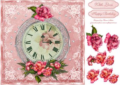 Timeless Roses Square Card Front with Step by Step