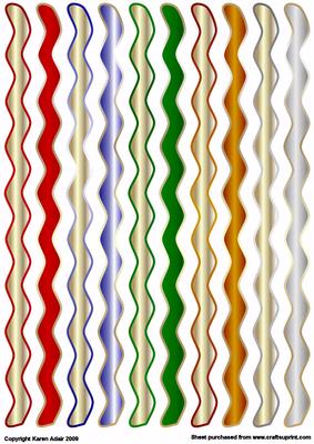 Christmas Metallic Effect Wavy Ribbons