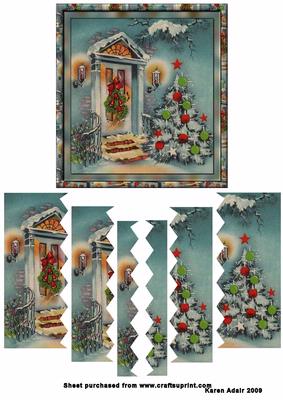 Welcome Home for Christmas Zig Zag Side Stacker Card Front