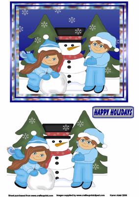 Building a Snowman Simple Step-by-step
