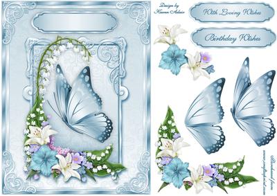A Floral Fantasy in Blue with Step by Step