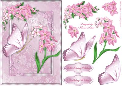 Forget-me-nots in Pink with Steo by Step