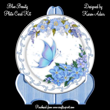 Blue Beauty Plate Card Kit