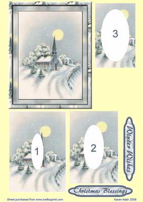 Christmas Eve Carol Service Double Pyramid Card Front