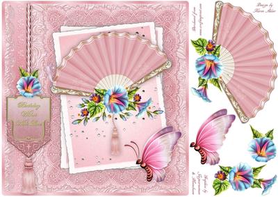 Morning Glory Fanfare Square Card with Step by Step