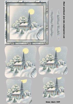 Christmas Eve Carol Service - Bracket Pyramid Card Front