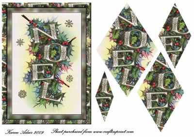 Noel Card Front - Diamond Pyramid
