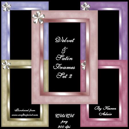 Velvet & Satin Frames - Set 2