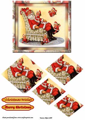 Santa Babies - Diamond Pyramid Card Front
