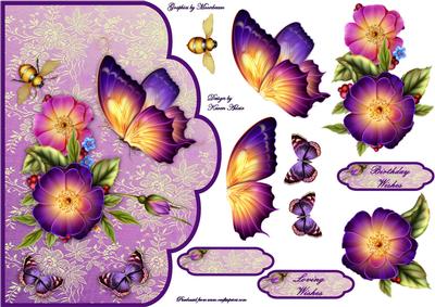 Blooms & Butterfly Bonanza Scallop Card Front