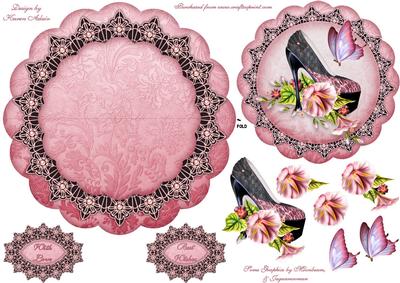 Morning Glory Shoe Wobble Card