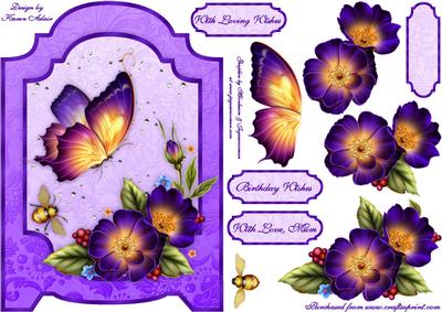 Blooming Butterfly Screen Card