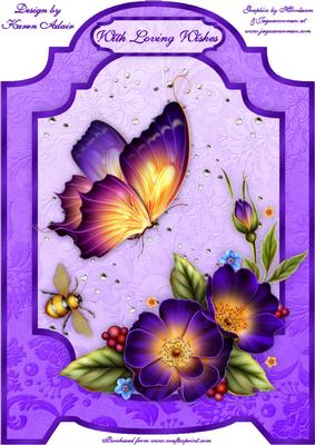 Blooming Butterfly A4 Screen Card
