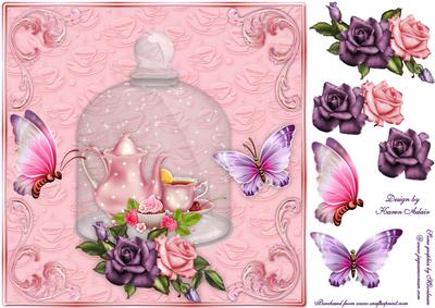 Time for Tea with Roses and Butterflies