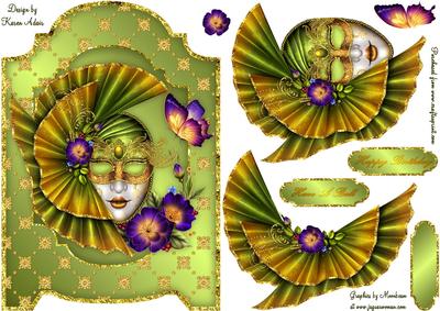 Fan Masquerade Screen Card