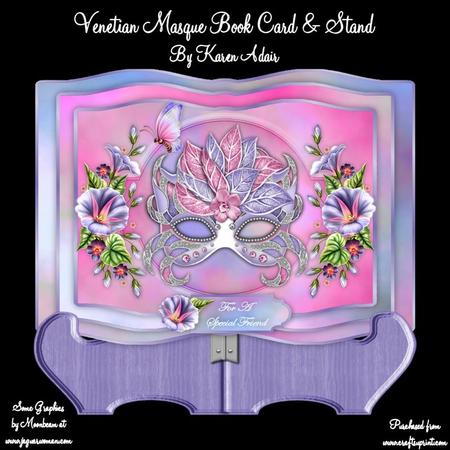 Venetian Masque Book Card and Stand Kit