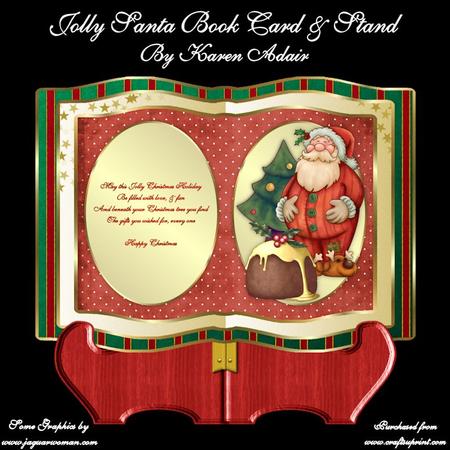 Jolly Santa Book Card and Stand Kit