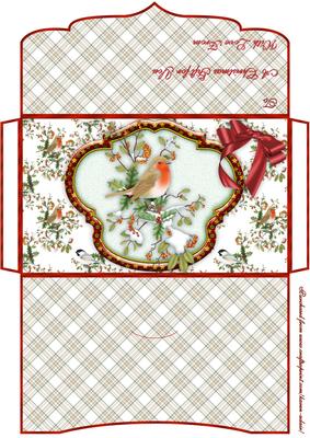 The Christmas Robin Money/gift Voucher Wallet