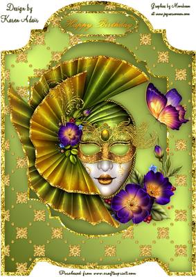 Fan Masquerade A4 Screen Card