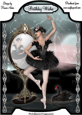 The Black Swan A4 Screen Card